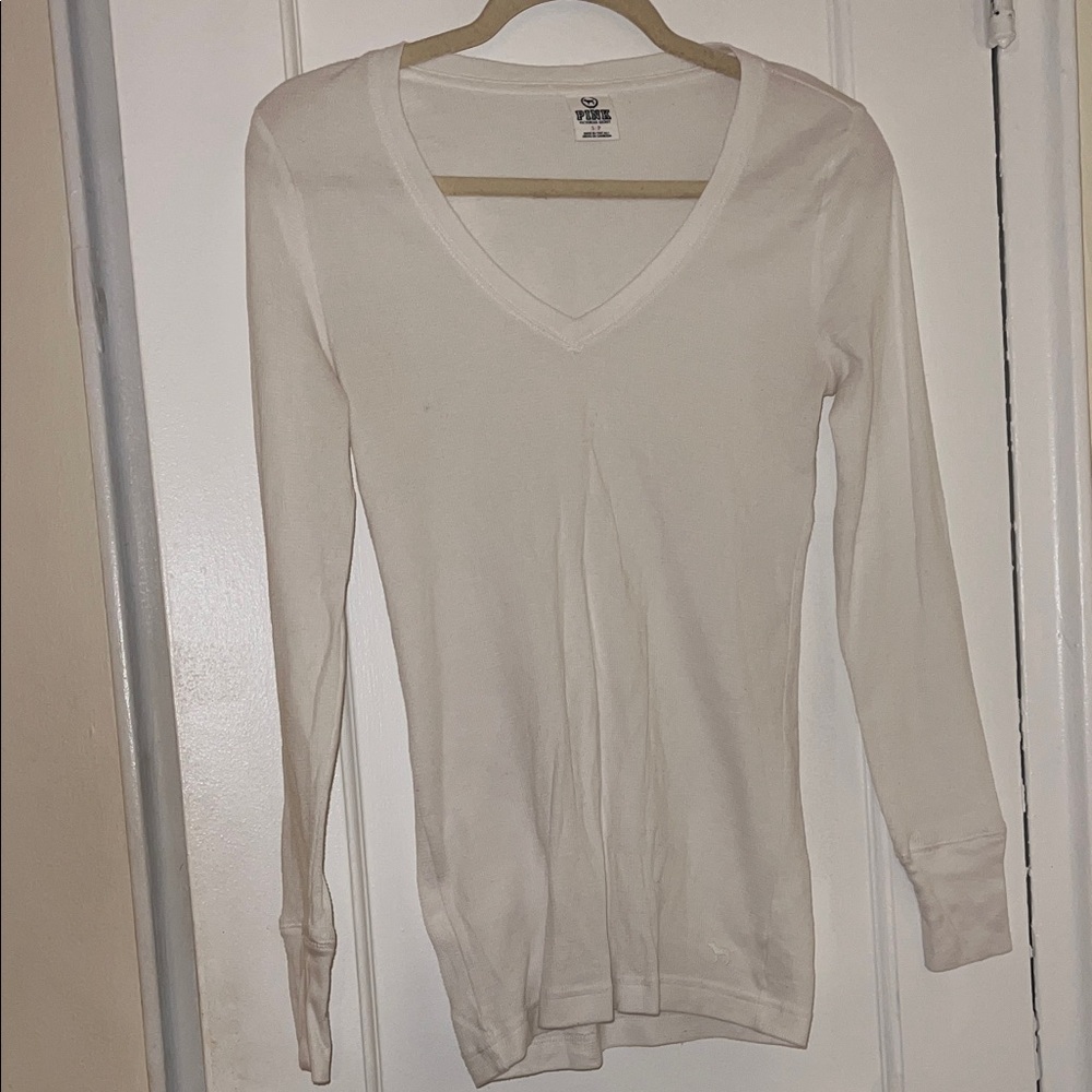Love pink long sleeve thermal tee